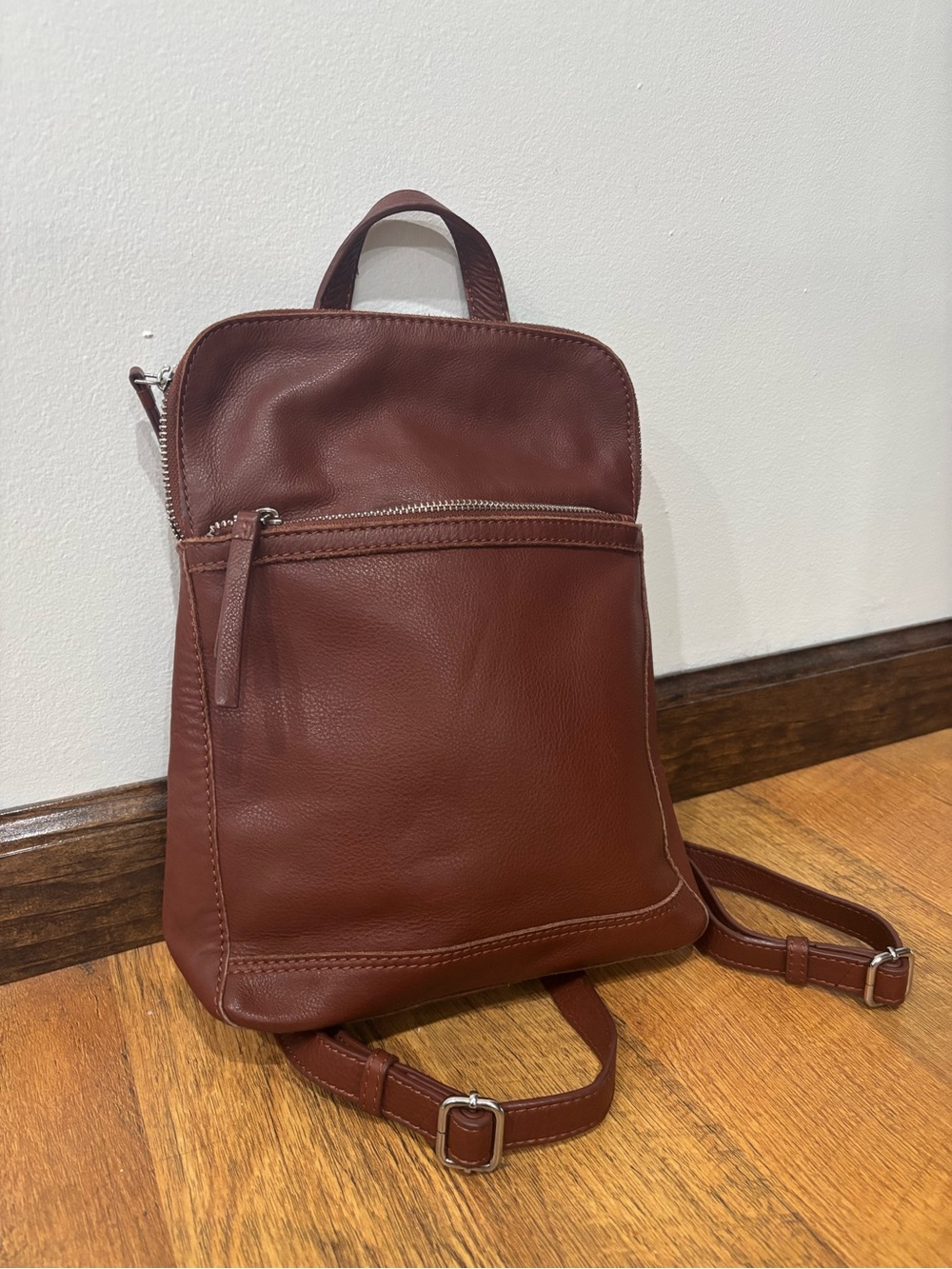 Leather Mini Backpack in Brown - Classic Everyday Carry